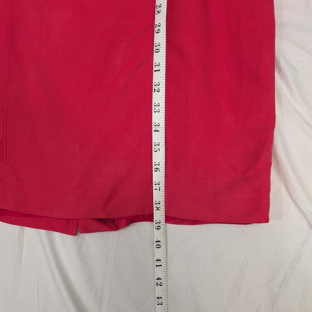 Trio New York red silk‑cotton blend midi slip dress, size 12 - Picture 8 of 8